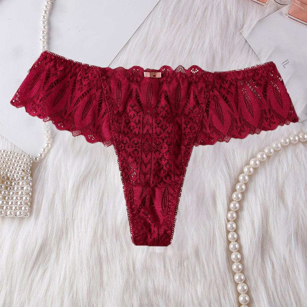 Women's Loose Casual Hollow Ice Silk Underwear, Low Waist Thong Low Waist Thong Thong