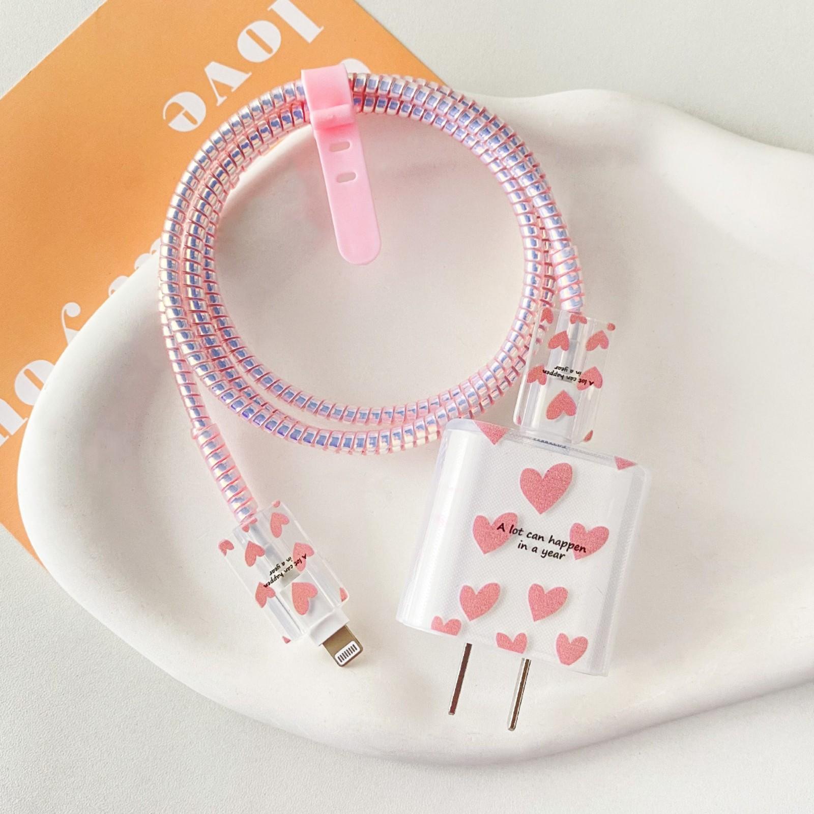 

Зарядное устройство Защитный чехол Кабель для передачи данных Намоточный трос One Size розовый