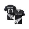 Custom New Zealand Football Jersey Personalized with Name Number V-neck Soccer National Team Shirt for Men Youth Women