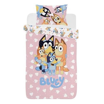 Bluey Ich Liebe Dich Einzelbettbezug-Set