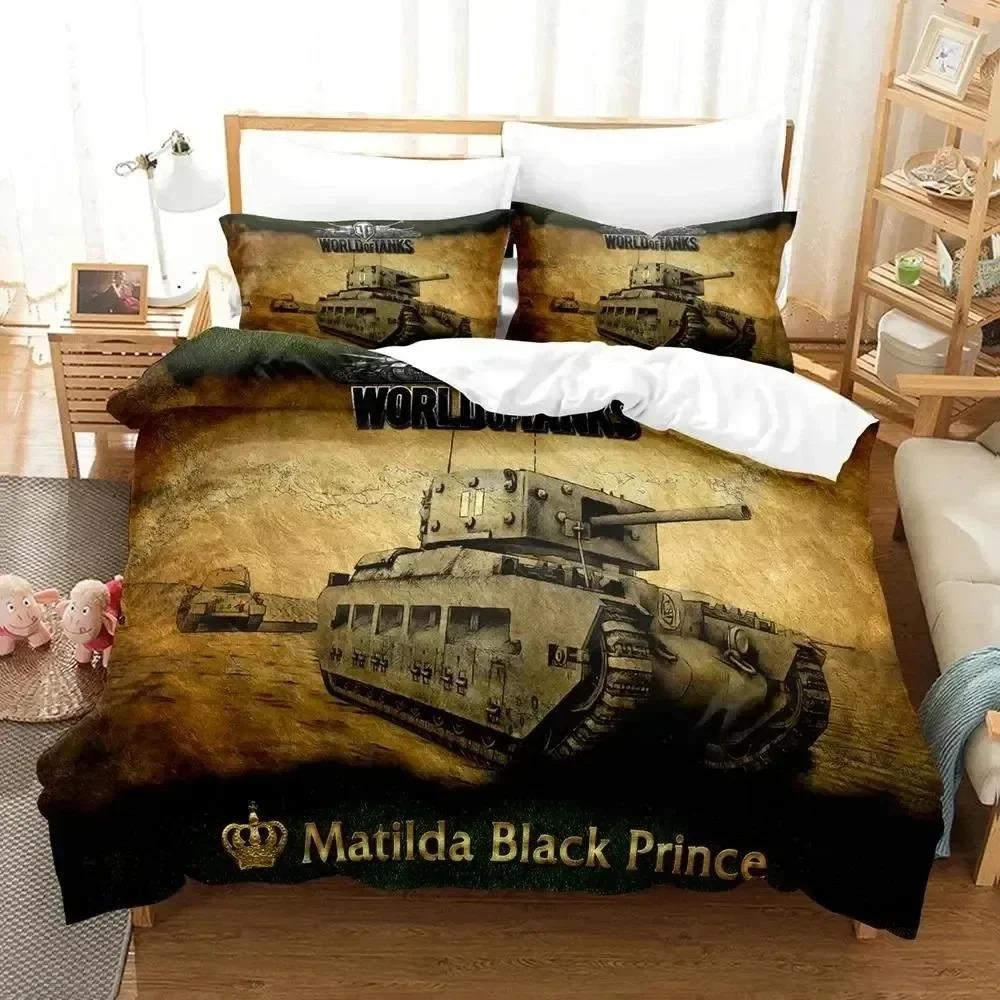Comforter Game World Of Tanks Bedding Set 3D Printed Suitable For Bedroom Kids Home Textile