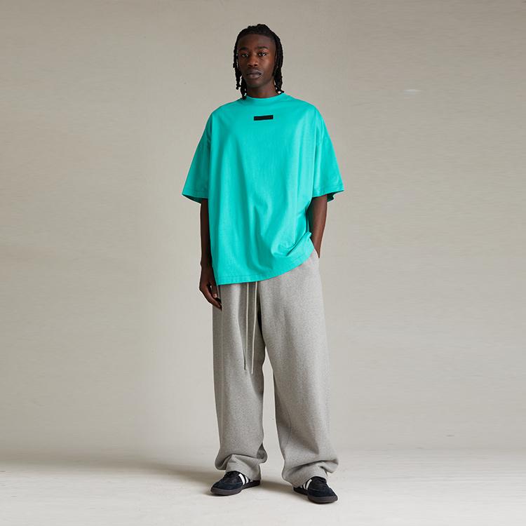Fear of God Essentials Relaxed Pants Dark Heather Oatmeal Men Bottoms Grey 130SP244323F