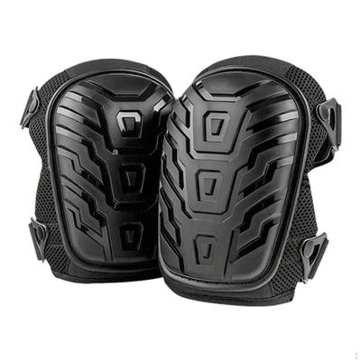 2 Pack Work Knee Pads Adjustable Straps Wear-Resistant Professional for Tiles Flooring