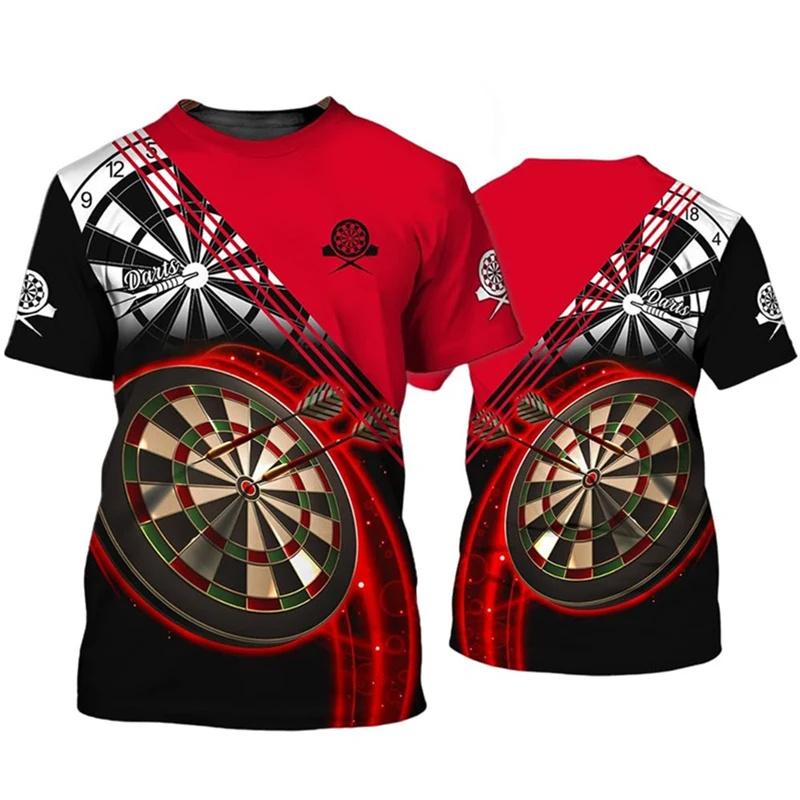 

Cool Design Dart T Shirt For Men Sports 3D Printed Darts Gift Tee Shirts Womens Clothing Funny Kids Boys Breathable Tops Tees XL