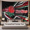 Custom Name Text Tapestry England Rugby Personalized Polyester Wall Tapestry For Bedroom And Room
