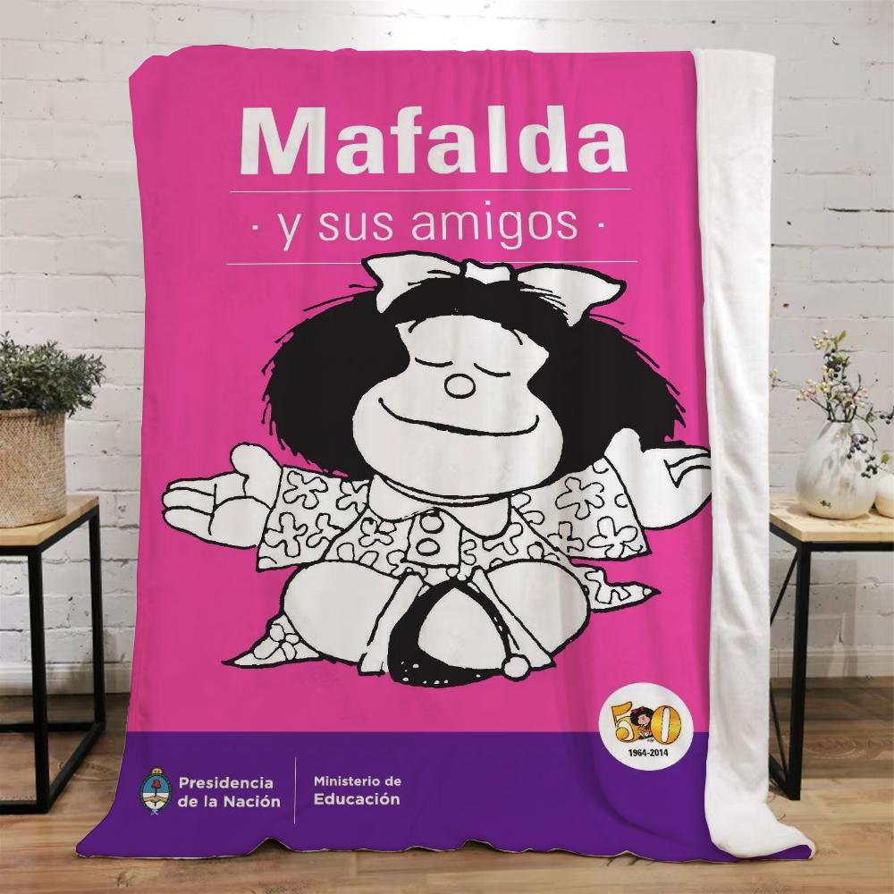 Mafalda Funny Blanket for Sofas Custom Blankets Sofa Decoration Bed Throw Luxury Bedding Knitted Plaid Beach Towel Home Interior