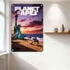 Planet of the Apes Vintage Distressed Tin Sign Statue of Liberty Ocean Scene Metal Plaque for Home Bar Man Cave Cafe Wall Decor