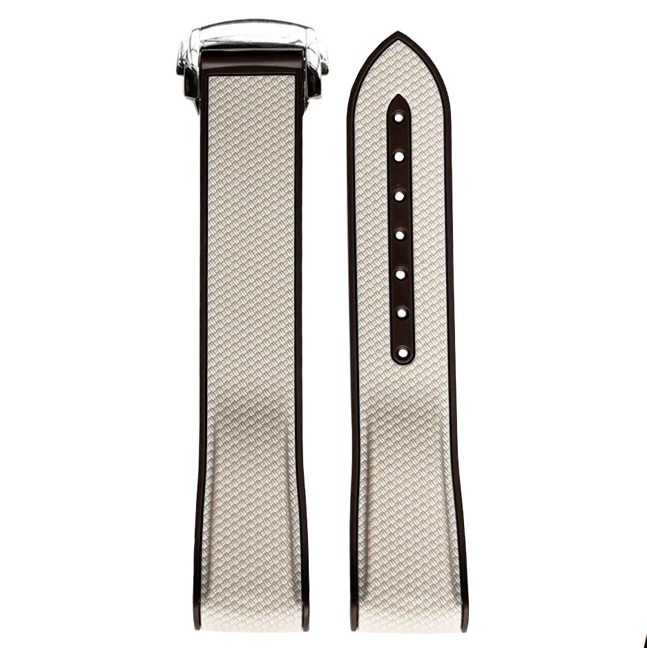Curved End Silicone Strap Folding Buckle Men Women Soft Waterproof Sport Bracelet Watch Band for Omega x Swatch Moonswatch 20mm