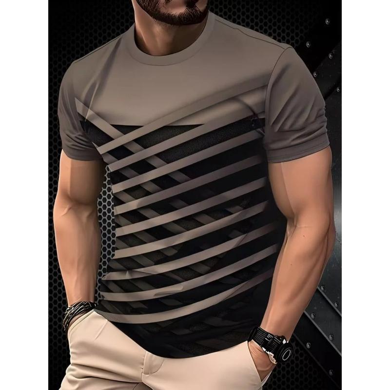Summer Classic Men's T-shirt Outdoor Round Neck Short Sleeve