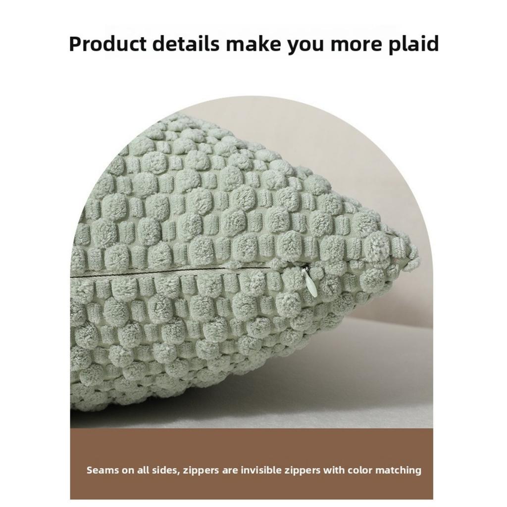 30-60cm Plüsch Gestreifter Kissenbezug mit Docht, Böhmischer Kissenbezug zur Heimdekoration für Ländliches Bauernhaus, Heimdekor Rückenlehnenbezug