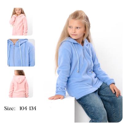 Hoodie (girls) – Soft Fleece Fabric, Long Sleeve & Hood, Demi-season, 6071-027-5 HC