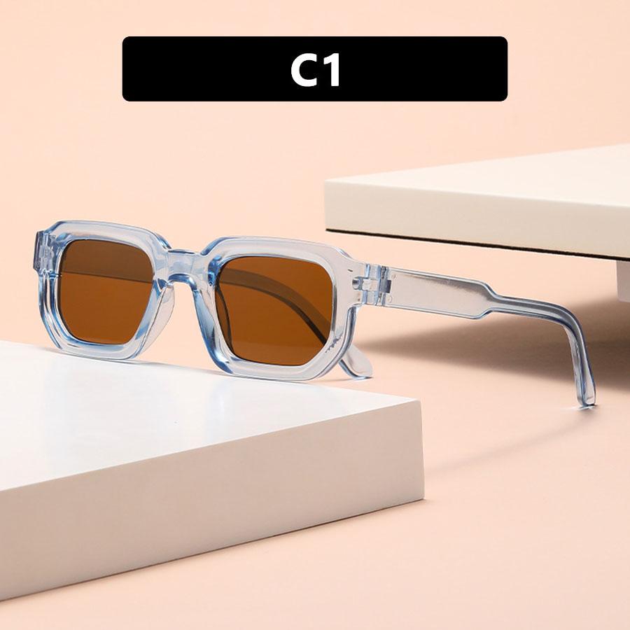 New Men Vintage Rectangle Frame Sunglasses Fashion Retro Sun Glasses Luxury Brand Design Glasses UV400 Eyewear Women Goggles