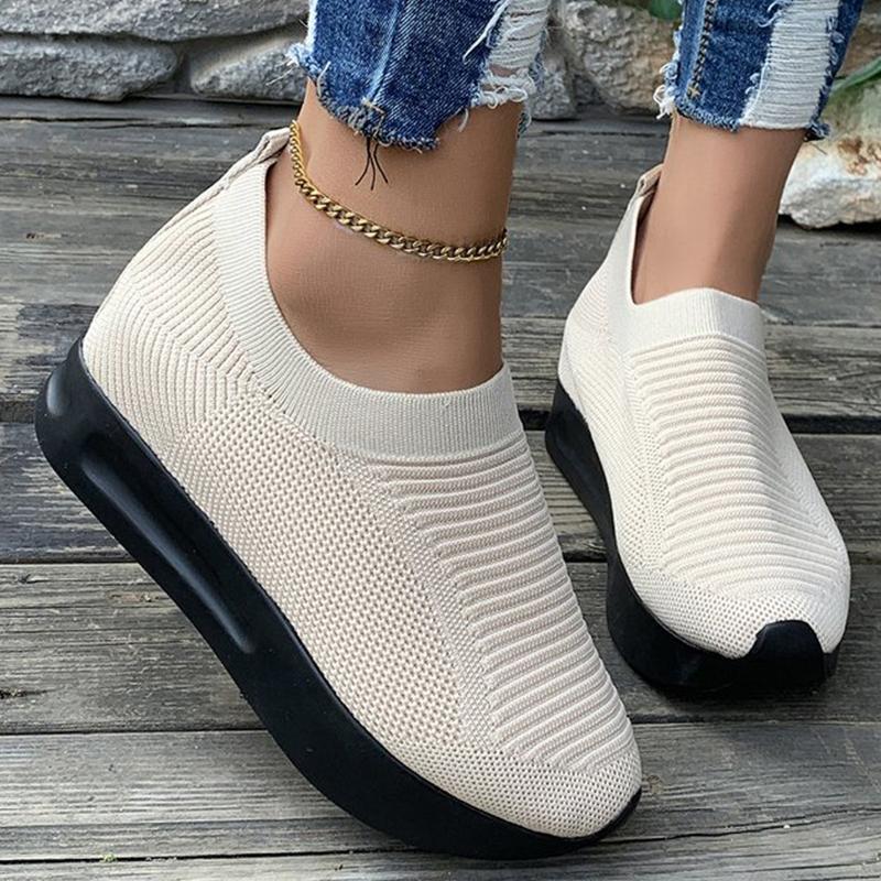 Fashion Soft Breathable Mesh Sneakers Women Spring Autumn 2025 Non Slip Platform Vulcanize Shoes for Woman Solid Color Casual Shoes Lady