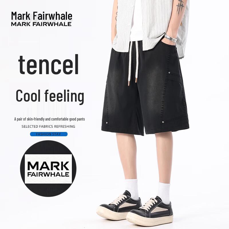 MARK FAIRWHALE Men s Tencel Quick-Dry Casual Shorts 5XL