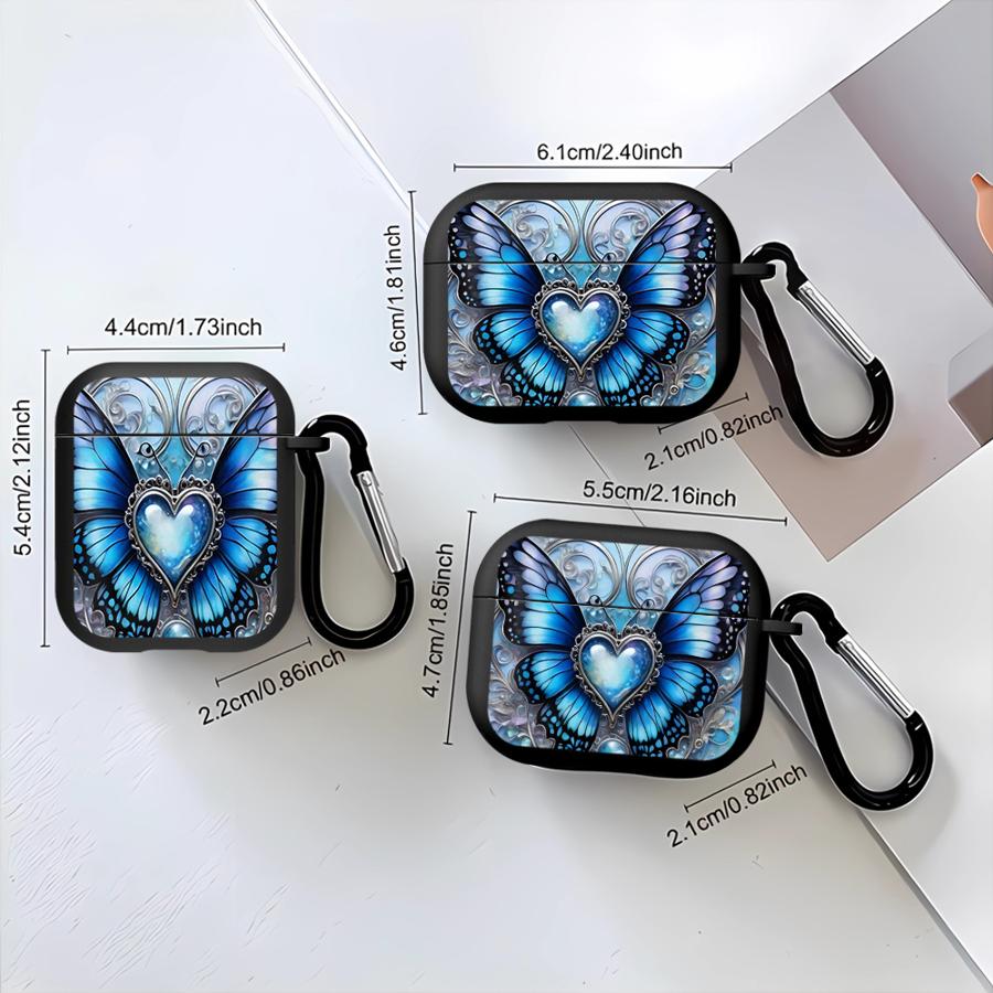 Blue Butterfly Earphone Cases Cover Case For Airpods 4 3 Pro 2 Pro3 Pro2 1