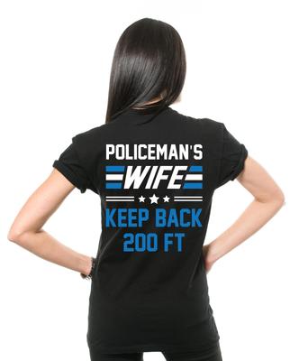 Polizistenfrau T-Shirt Lustiges Warn-T-Shirt Polizei T T-Shirts Polizei Geschenkideen