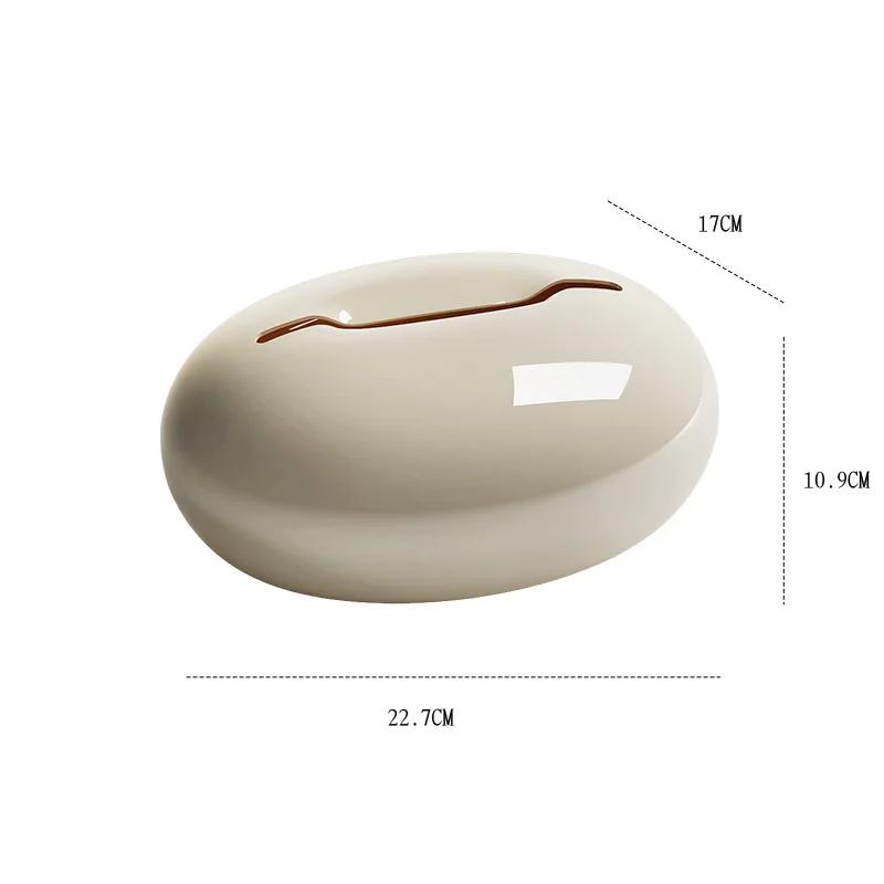 Desktop oval Tissue Box Home Office bathroom Organizer Premium Workstation Paper Dispenser Living Room Decor Tissue Case