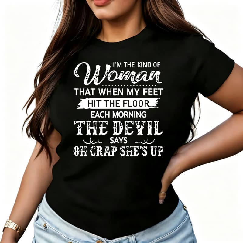 Graphic Women Quote Applique Womens TShirt Cotton Funny Graphic Short Sleeve Tee Novelty Shirt Casual Crew Neck Top SXl