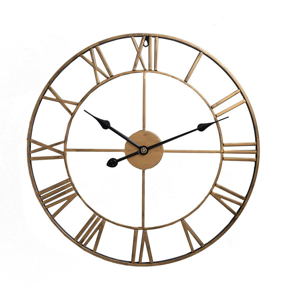 Retro Wall Iron Clock Decorative Hand Home Outdoor Commercial Spaces Up Dress