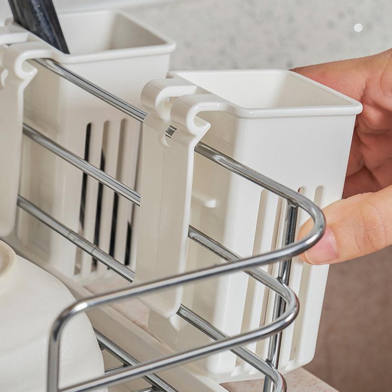CCA83-Multifunctional Kitchen Chopsticks Holder Hanging Drain Box Organizer Storage Rack Save Space Hanging Tableware Holder