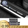 For VOLKSWAGEN VW Carbon Fiber for Volkswagen Passat Tiguan Golf Bora Jetta Sharan Magotan T3 Car Door Protector Sill Rear Trunk
