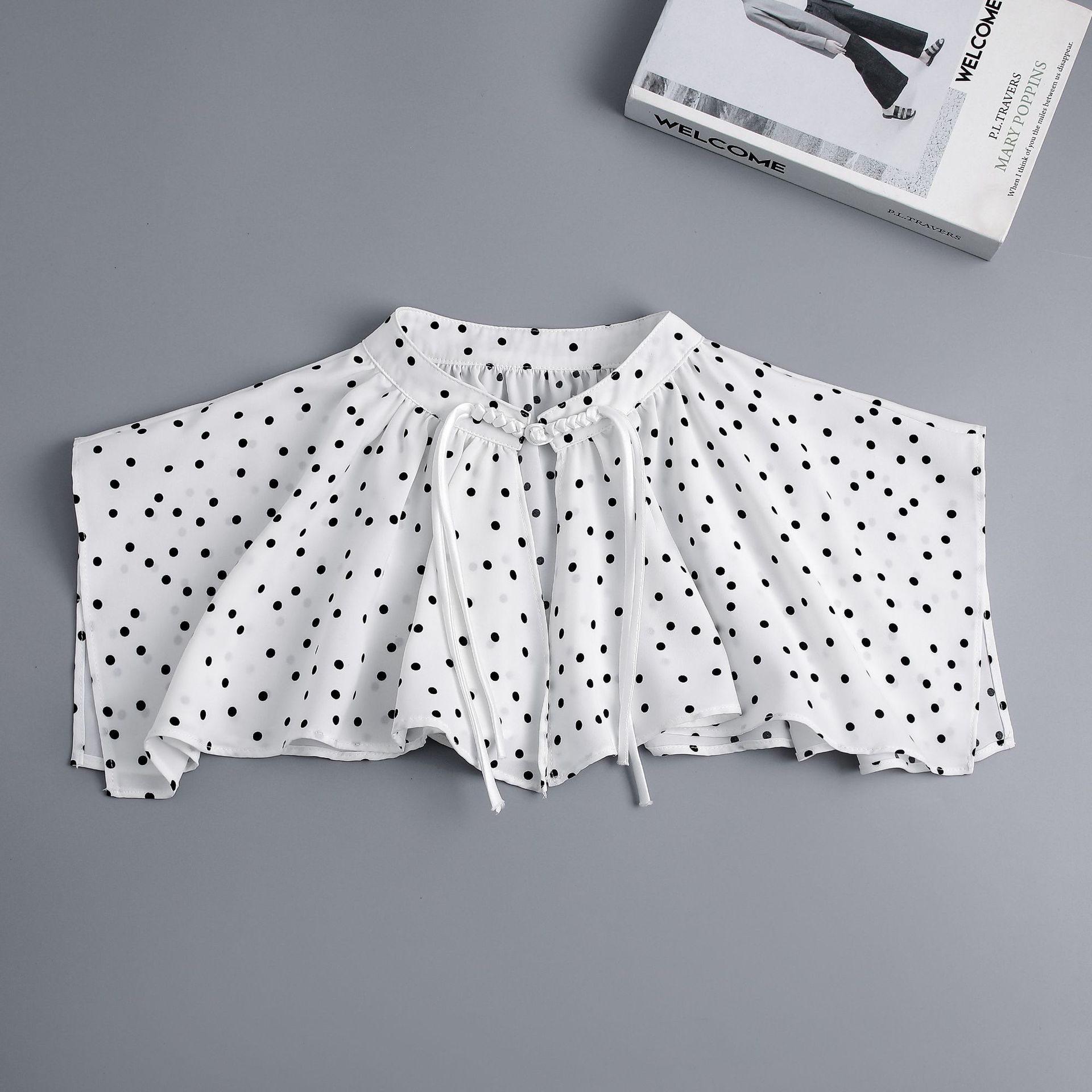 

Новая китайская накидка в горошек, многофункциональный поддельный воротник белый