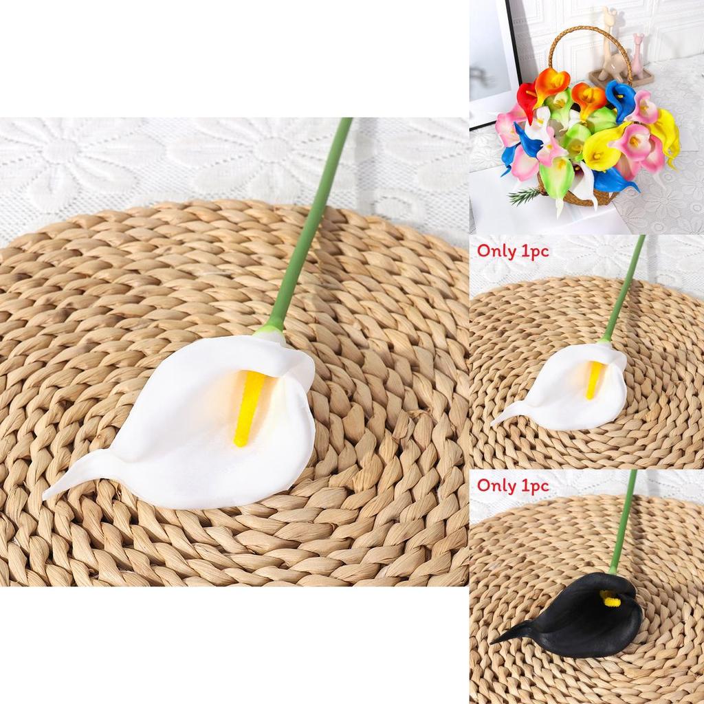Pu Calla Lily Artificial Flower For Wedding Decor Home Staging Photography Prop