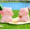 Resin Mini Pigs Miniature Pigs Figurine,Fairys Garden Accessories Garden,Microlandscape,Plant Pot,Bonsais Crafts