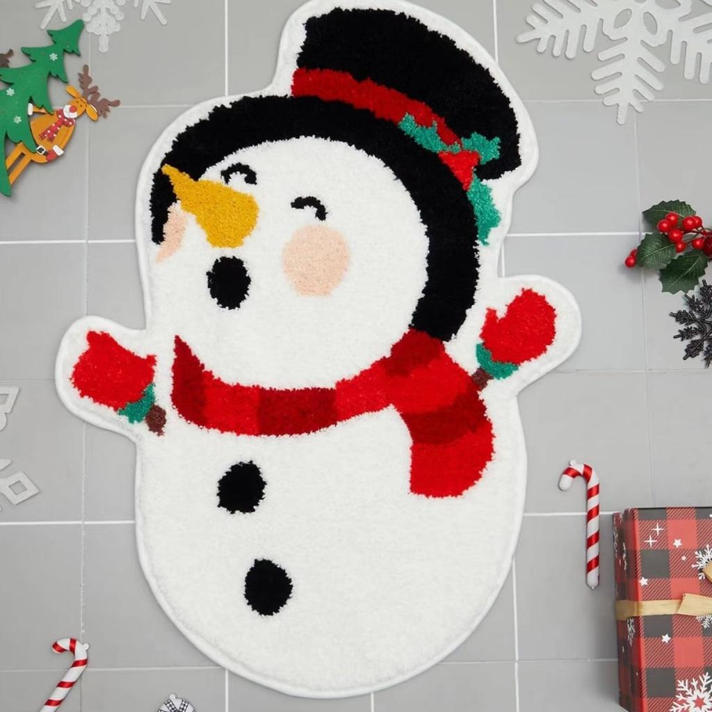 Christmas Imitation Cashmere Carpet Bed Dirty Easy To Take Care of Slip-resistant Mat Home Use Bedroom Living Room Study Mat
