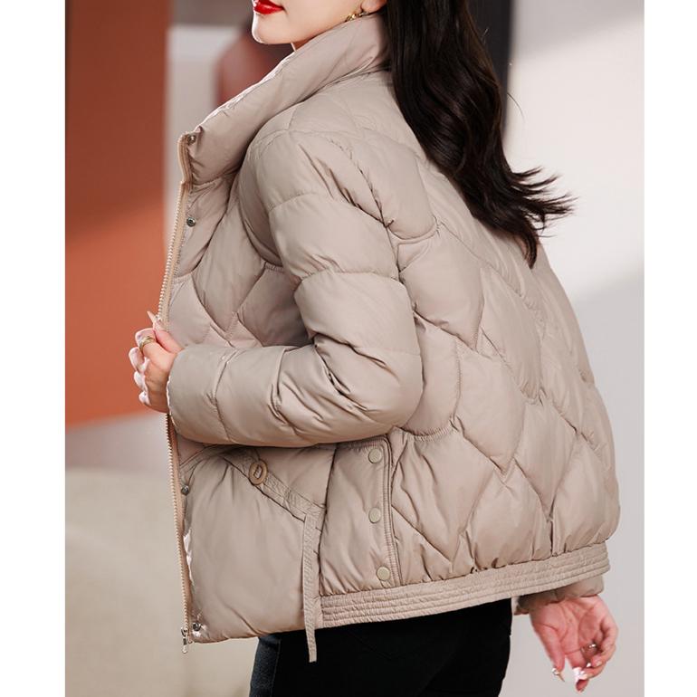 Women's Plus Size Down Cotton Jacket Short Warm Winter Loose Casual Jacket
