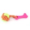 Factory Supply TPR Chew Ring and Rope Tug Dog Toy, Durable Interactive Puppy Teething Chew Aggressive Chewers