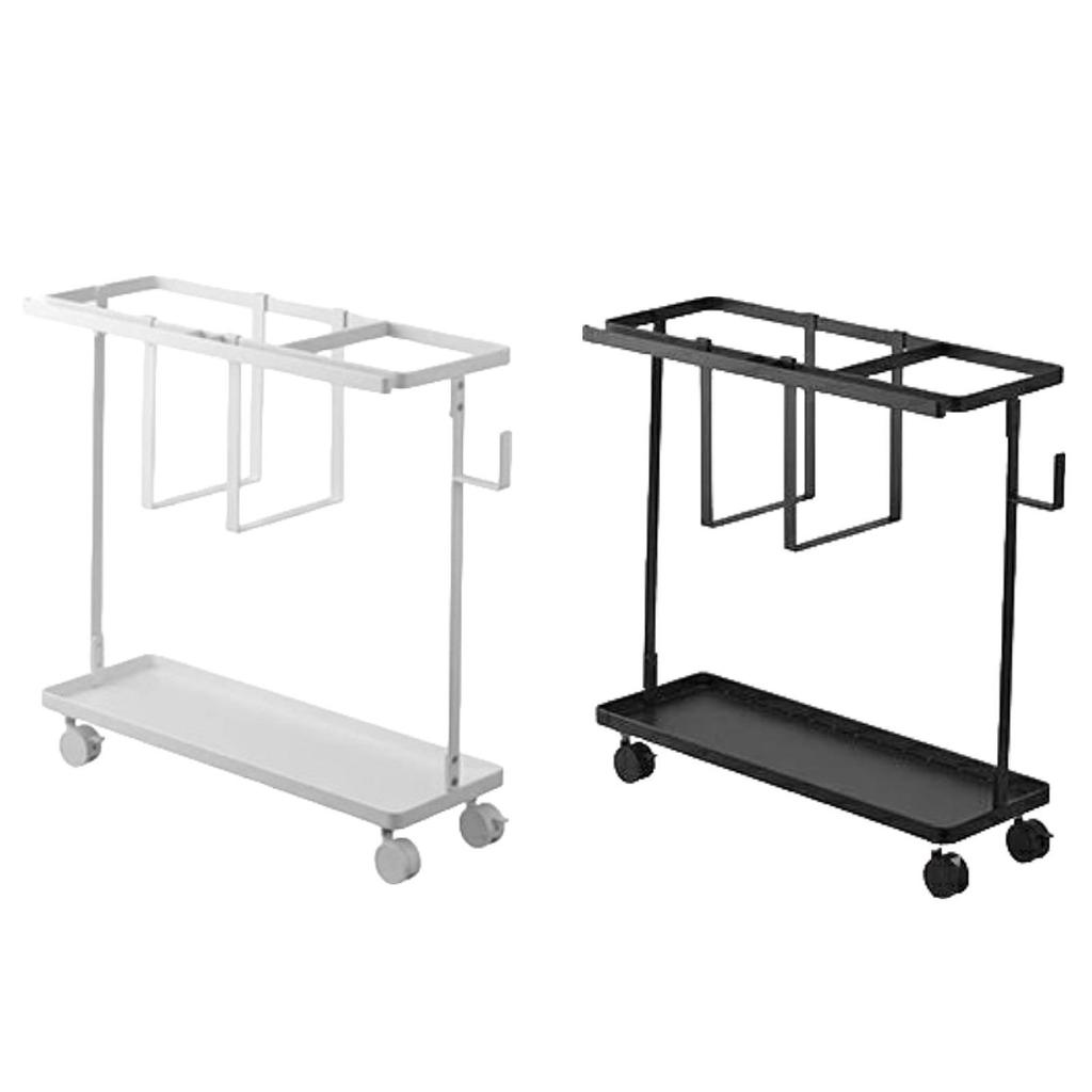 Yoga Mat Storage Rack Cart Dumbbell for Kettlebells Resistance Bands White