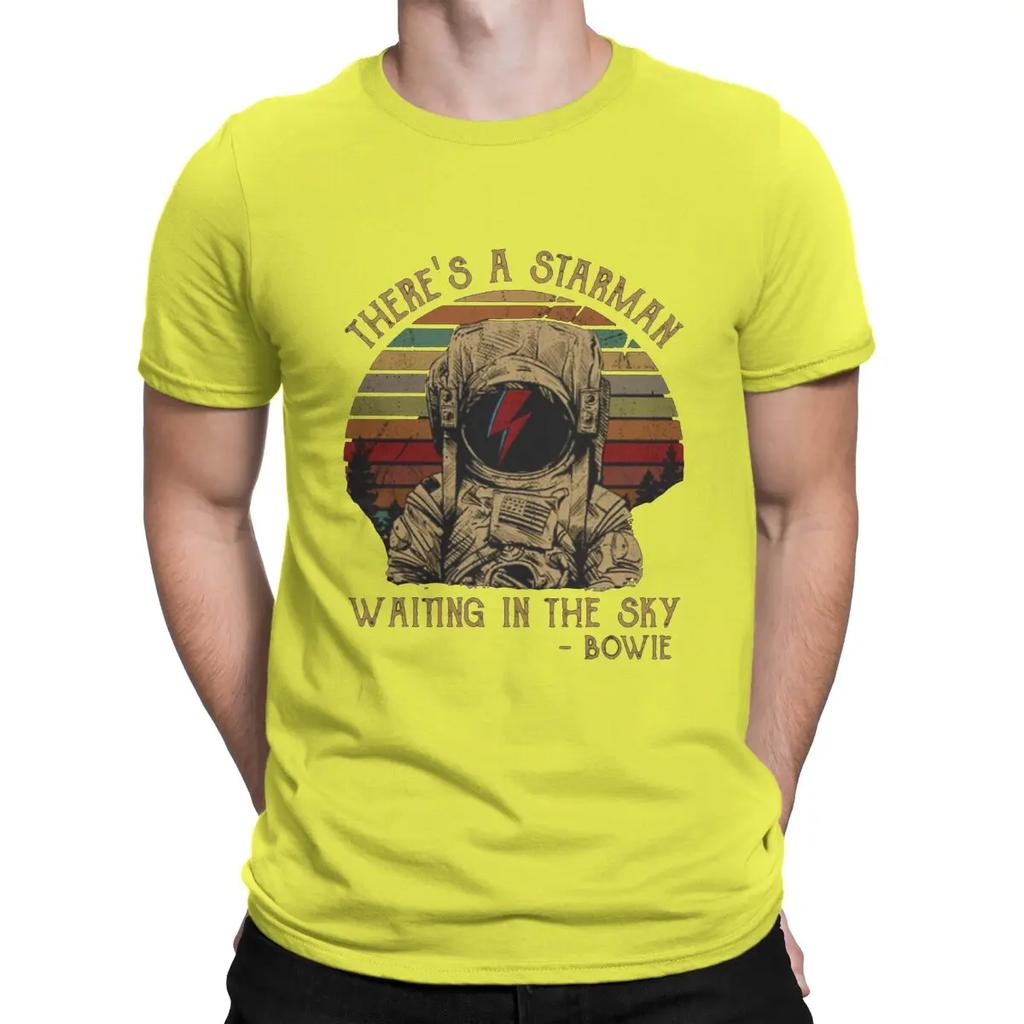 Humor Theres A Atarman T-Shirts Men Crewneck 100% Cotton T Shirt Cool Cool B-Bowie Short Sleeve Tees Printing Tops