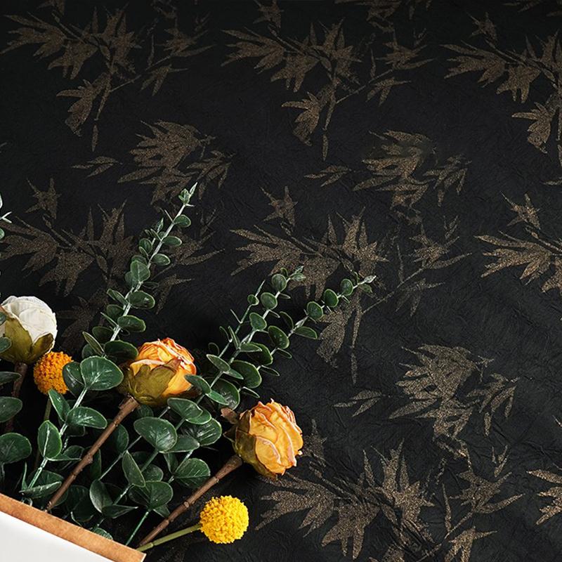 Chinese Style Bamboo Pattern Bronze Satin Brocade Fabric Imitation Acetic Acid Fabric For Diy Sewing Dress Cheongsam Hanfu