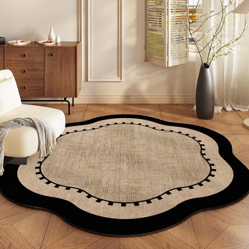 French Style Carpets for Living Room Irregular Shape Bedroom Decor Carpet Fluffy Soft Lounge Floor Mat Thick Plush Cloakroom Rug