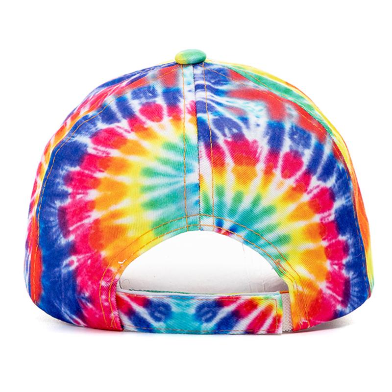New Outdoor Casual Tie Dye Caps For Women Rainbow Colorful Baseball Cap Female Fashion Streetwear Summer Hat