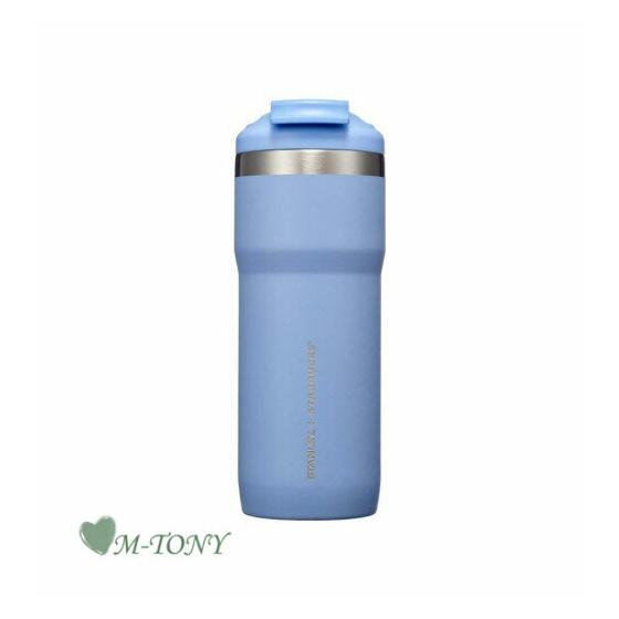 Starbucks Starbucks STANLEY+STARBUCKS Blue Stainless Steel Stanley Tumbler Blue SS stanley tumbler473ml Insulated Cold Bottle Overseas Limited