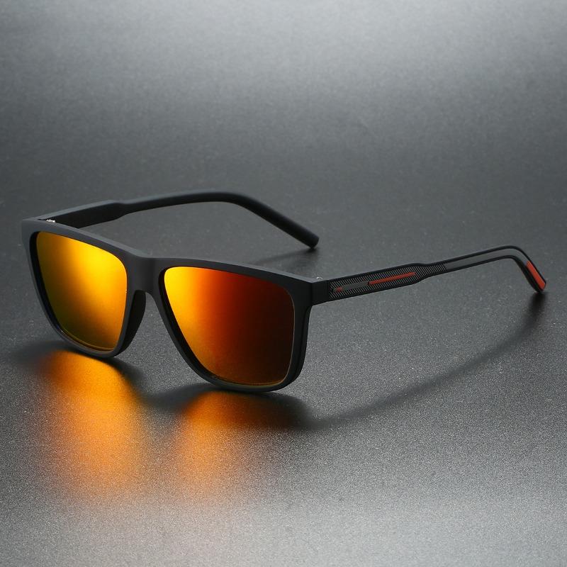 Non-polarized Fashion One-Piece Frame Square Frame Sunscreen Sunglasses Men Women Outdoor Travel Anti Strong Light Eyeglasses