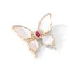Retro and Elegant Shell Butterfly Brooch, Light Luxury Imitation Shell Butterfly Brooch, Elegant Anti-glare Pin