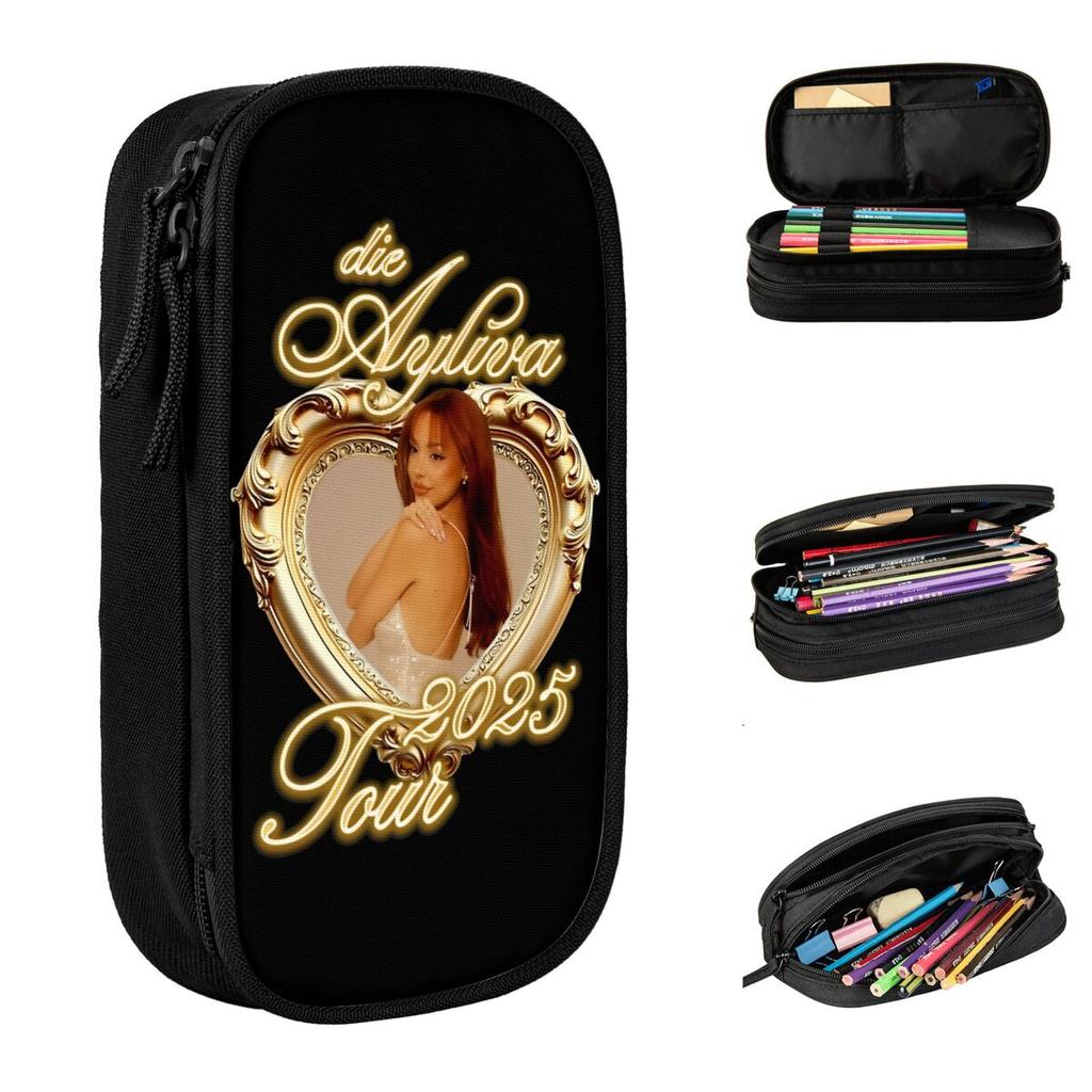 Cute Ayliva Tour Pencil Cases Pencil Pouch Pen Holder Kids Big Capacity Bags Students School Cosmetic Stationery