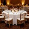 White Round Tablecloths 2 Pack, 120 Inches In Diameter, Stain- & Wrinkle- Resistant, Machine Washable Table Clothes, Polyester Fabric Table Covers for