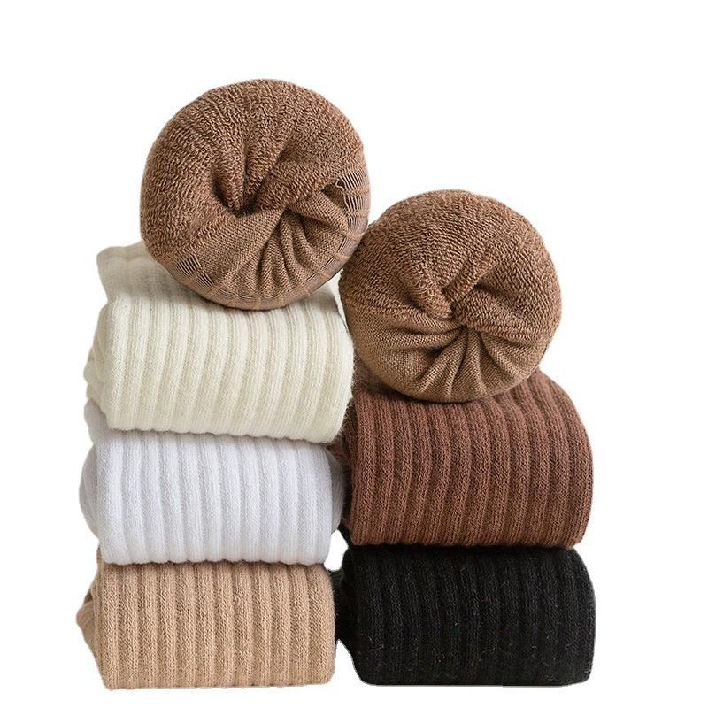 Male Autumn and Winter Thickened with Plush Collar Long Socks