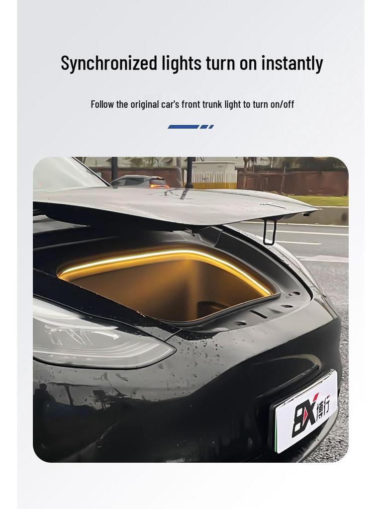 Tesla Model Y/Model 3 Front Trunk Ambient Light Strip (21-23) Interior Accessory.