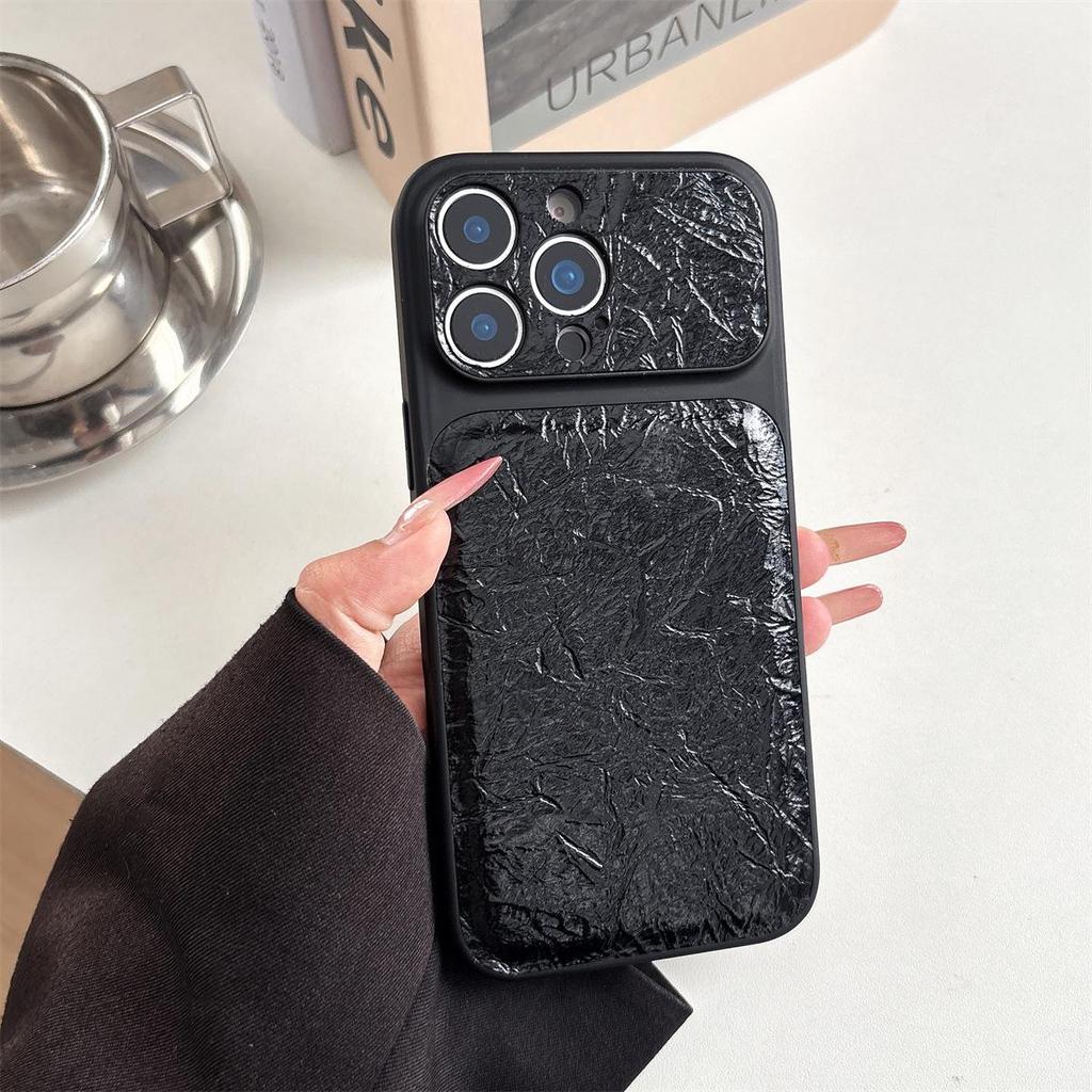 Crumpled Paper iPhone 14/13 Case for Apple 17/16/15 PROMAX with Sticker Application