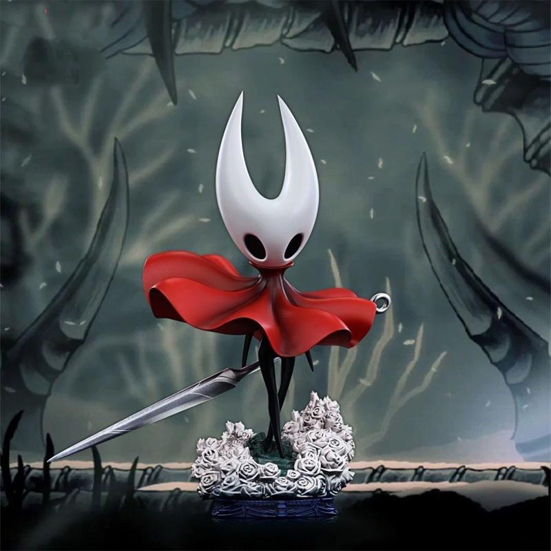 Hollow Knight Silksong Hornet Collectible Figure with Display Stand PVC Anime Action Figure Desk Ornament for Game Fans