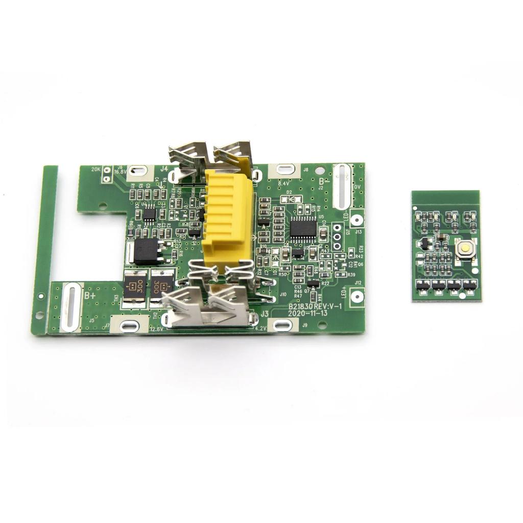Li-ion Battery Case Charging Protection Circuit Board PCB LED Indicator Label Box For Makita 18V BL1850 BL1830 Li-ion Battery