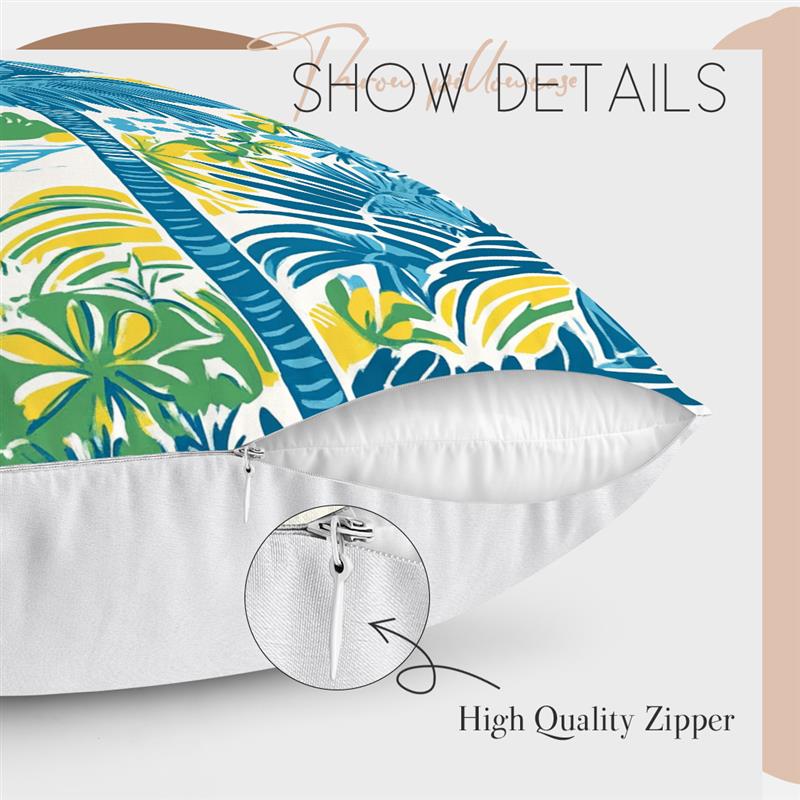 Sommer-Serie Kissenbezug Heißes Palmenmuster Polyester Kissenbezug Zierkissen Sofa Dekoration Kissenbezug Heimdeko