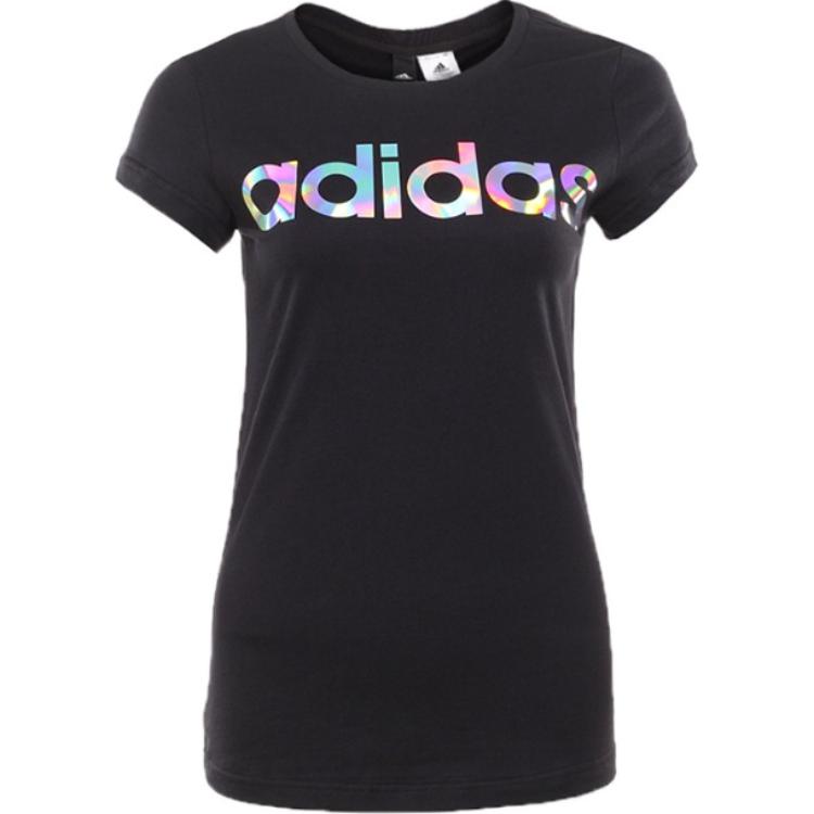 

adidas Women s Black Classic Round Neck Short Sleeve T-Shirt CD1120 XL