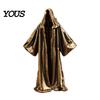 Vintage Bronze Sculpture Faceless Ghost Brass Figurine, Retro Metal Mysterious Statue, Creative Small Ornament for Gothic Home Decor Desktop