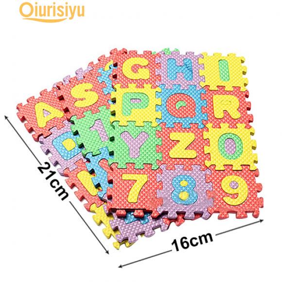 36 Pcs/Set Alphabet Number EVA Puzzle Foam Teaching Mats Toy